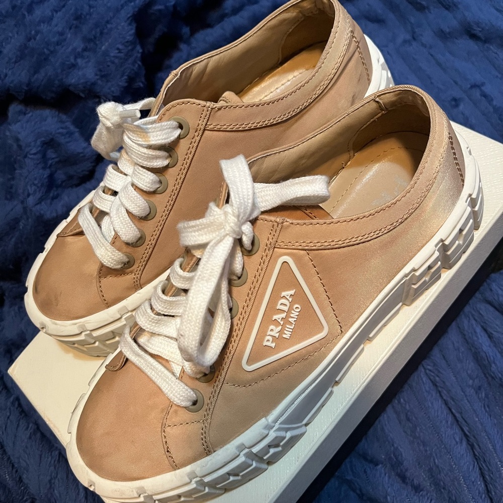 Prada Double Wheel nylon gabardine sneakers